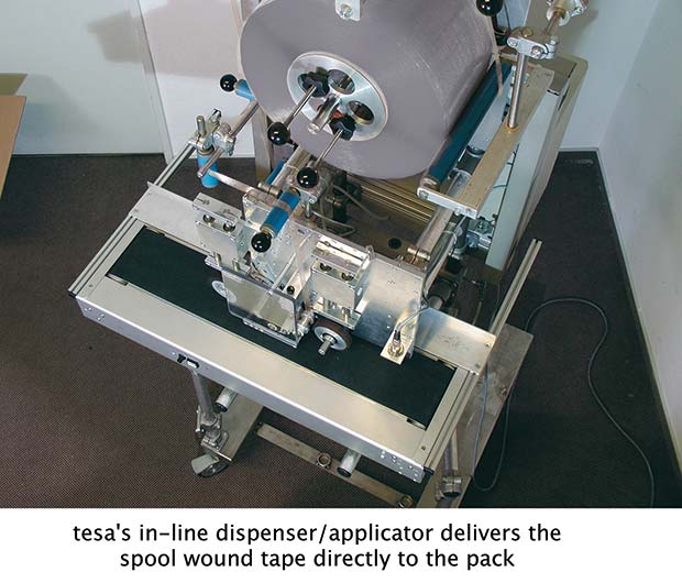 tesa-in-line-dispenser-applicator-delivers-the-spool-wound-tape