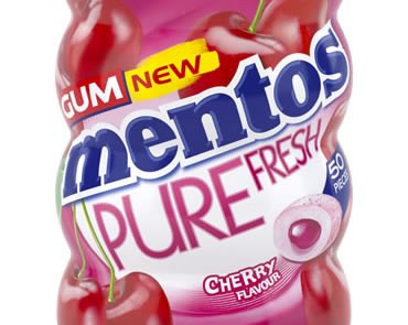 Mentos | Chewing Gum | Breeze Cherry Mint | 12 Packs